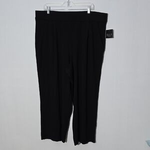 Ella Rafealla Wide Leg Black Women's Pants Size 2X